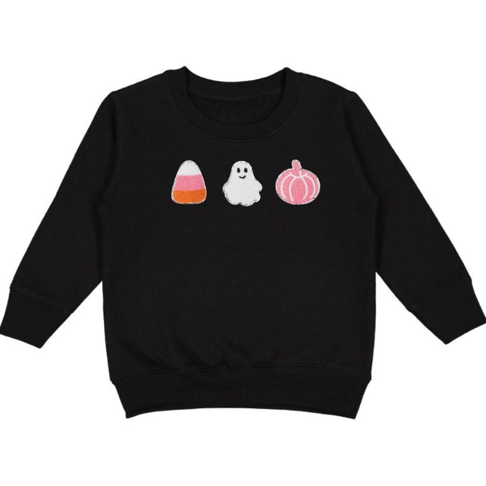 NWT Sweet Wink Girls Halloween Treats Chenille Patch Sweatshirt